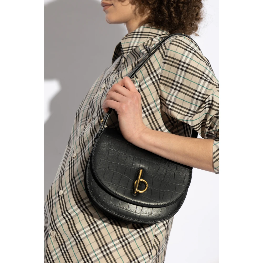 Burberry Schoudertas Rocking Horse Klein Black Dames