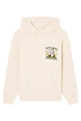Hoodie med grafiskt tryck