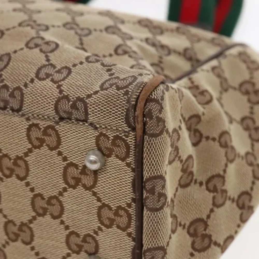 Gucci Vintage Pre-owned Canvas gucci-bags Beige Dames