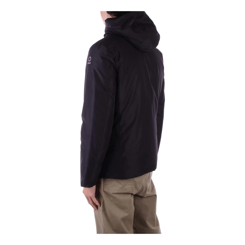 Suns Zwarte Hoodie met Ritszakken Black Heren