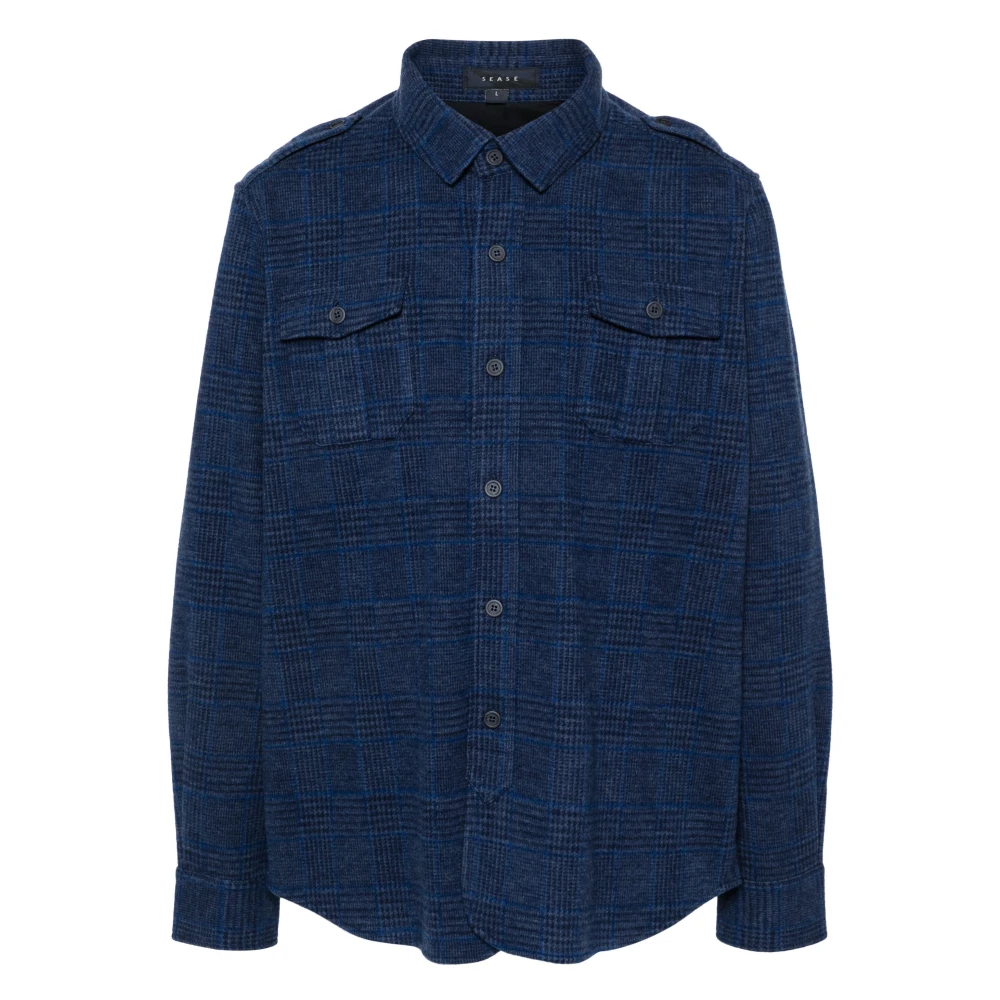 Sease Stijlvolle Casual Overhemden voor Mannen Blue Heren