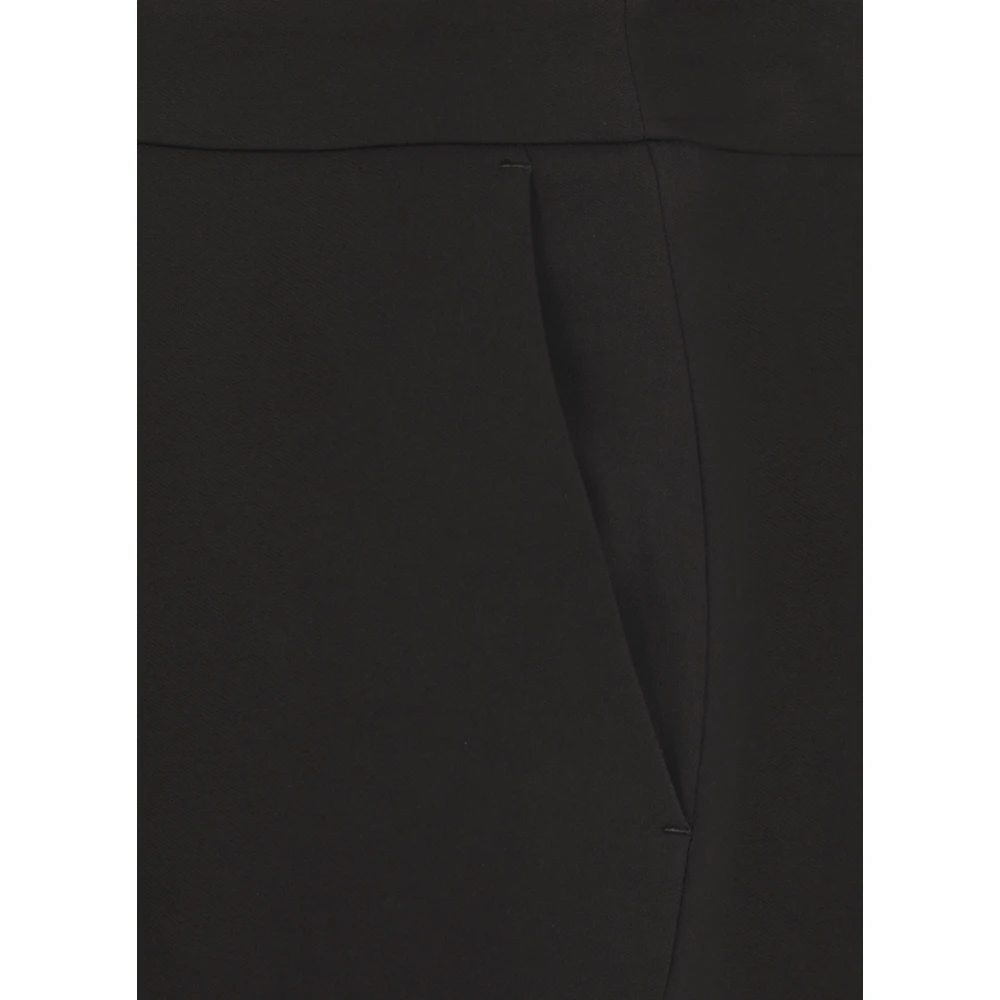 pinko Zwarte Crêpe Broek met Hoge Taille Black Dames