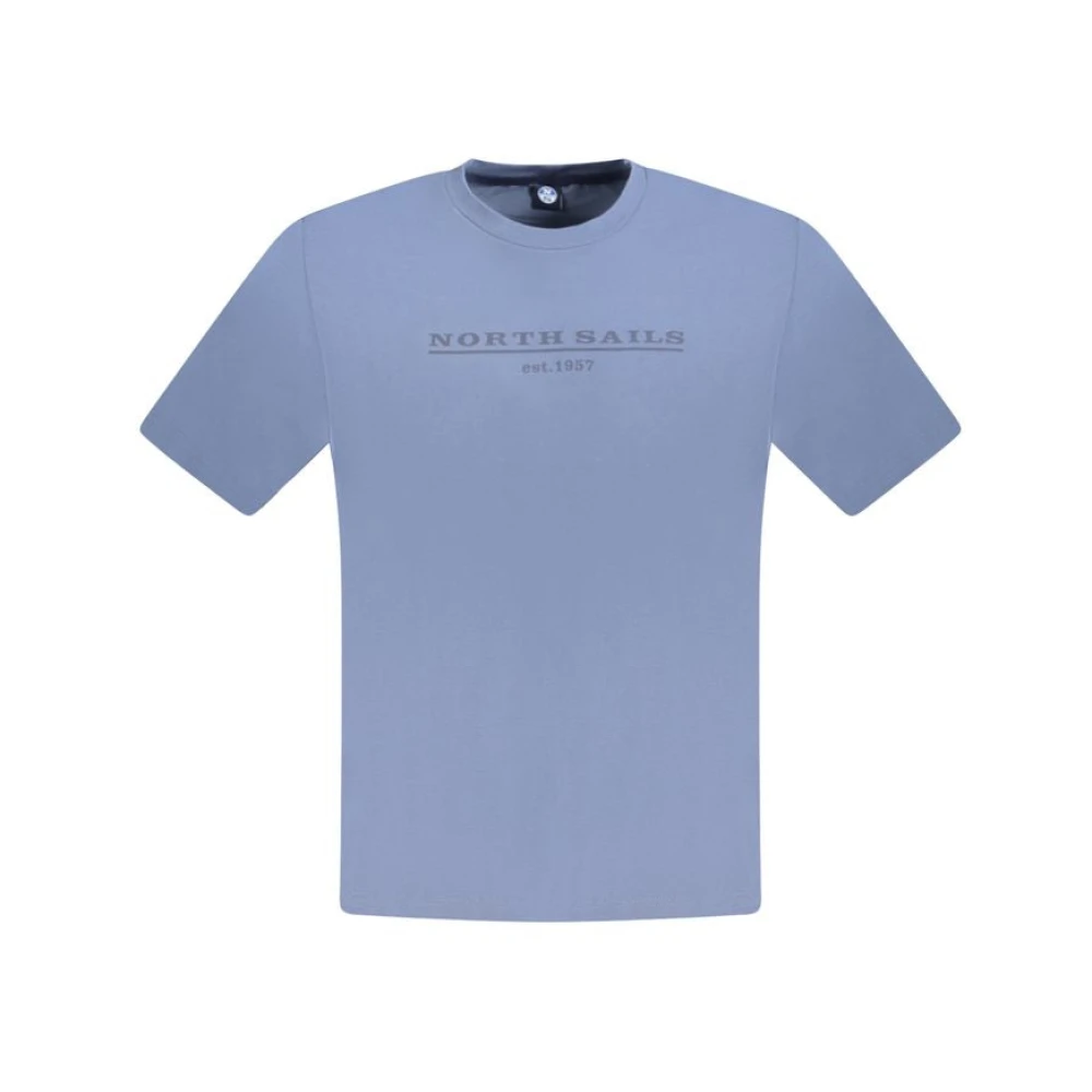 North Sails Blauw Katoenen T-Shirt | Stijl: Nosa-33749 Blue Heren