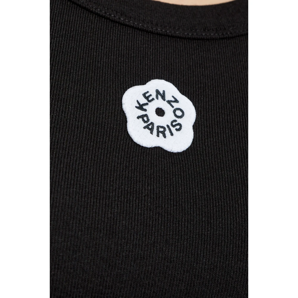 Kenzo Top met logopatch Black Dames