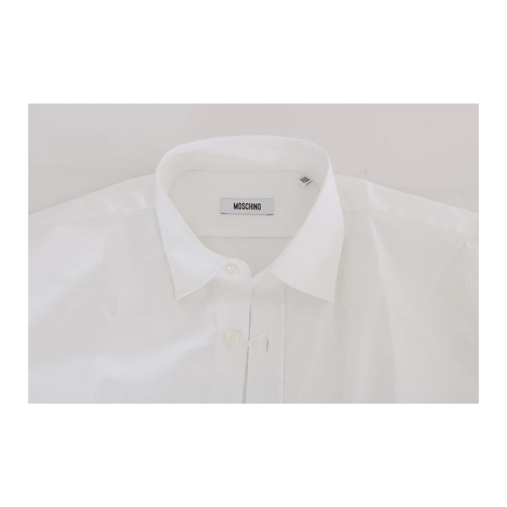 Moschino Slim Fit Overhemd met Geborduurd Hartlogo White Heren