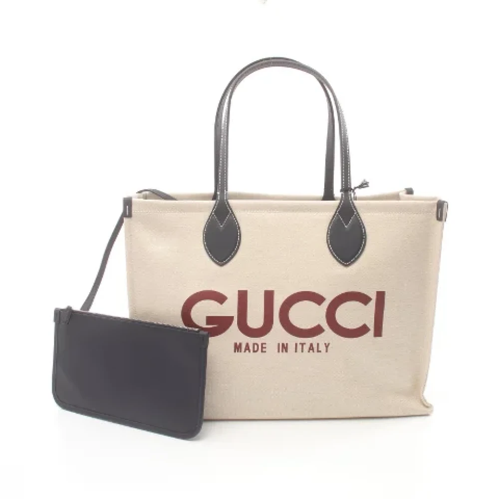Gucci Vintage Pre-owned Canvas totes Beige Dames