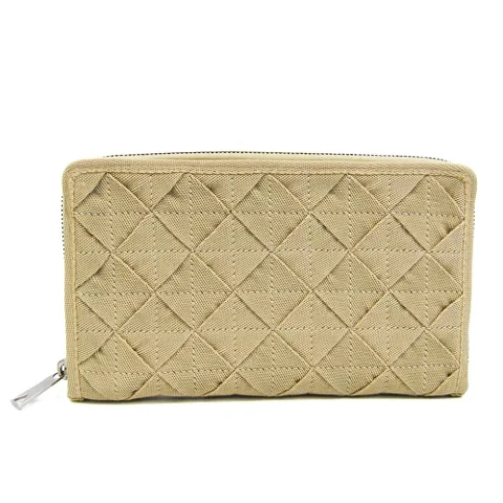 Bottega Veneta Vintage Pre-owned Leather wallets Beige Dames