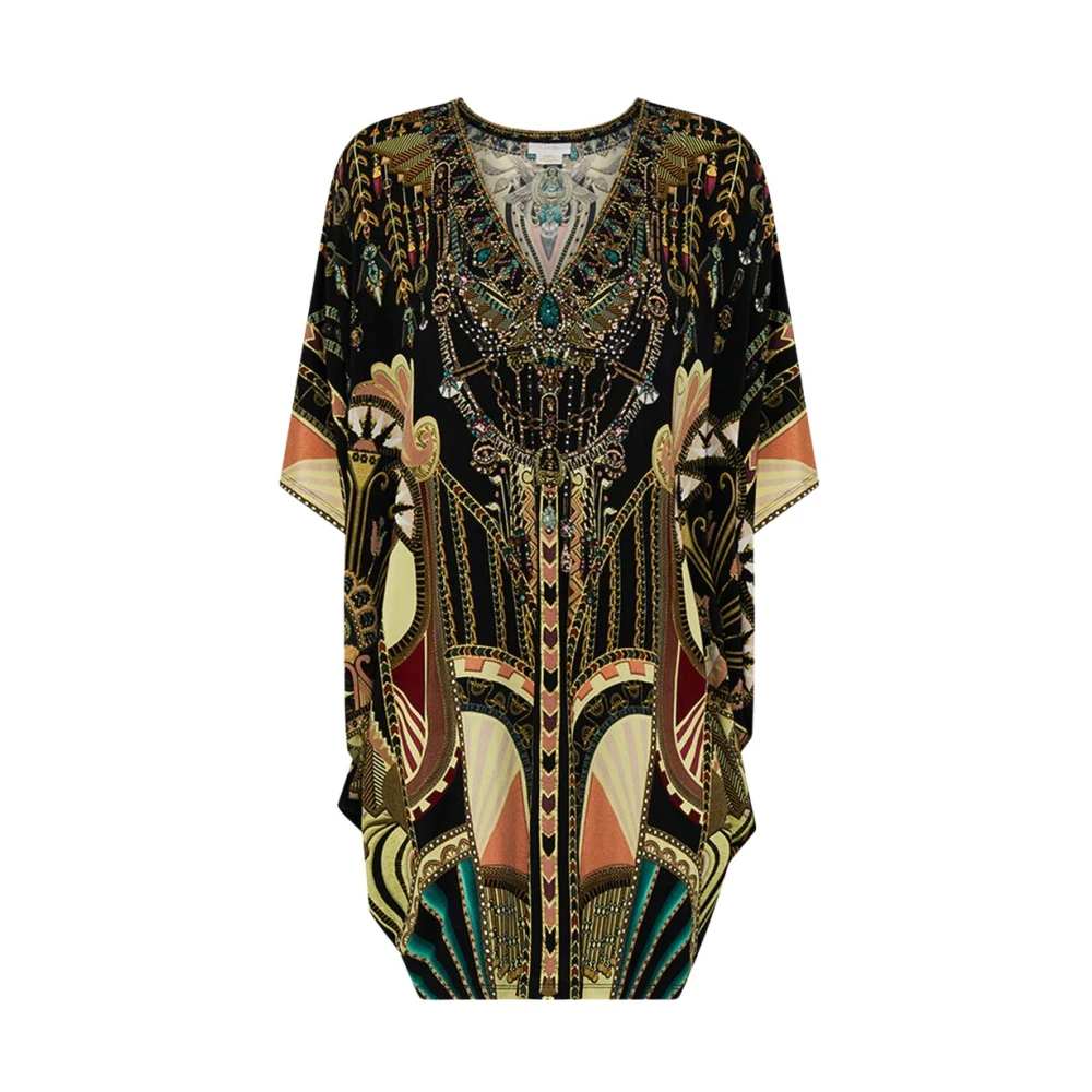 Camilla Nefertari Bat Sleeve Jurk Multicolor Dames