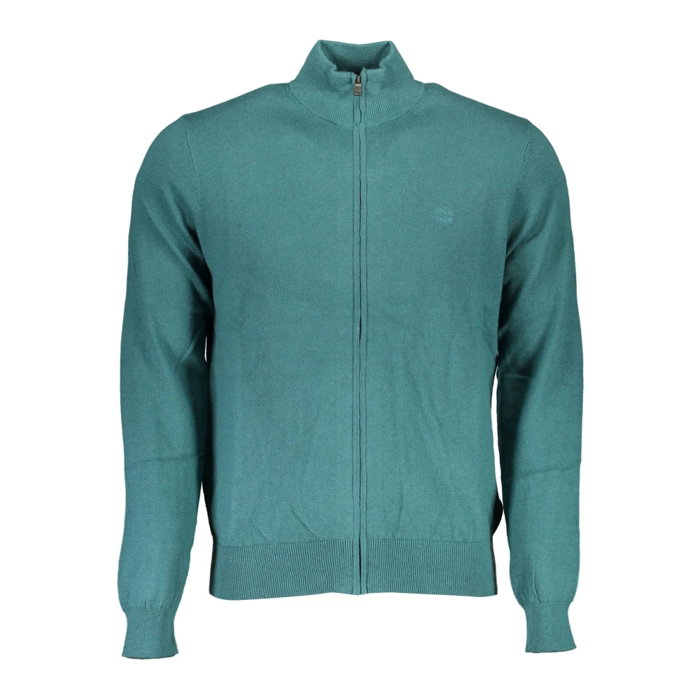 North Sails Men's Green Cardigans, Xl, Wool-Blend Zip Cardigan With Embroidery