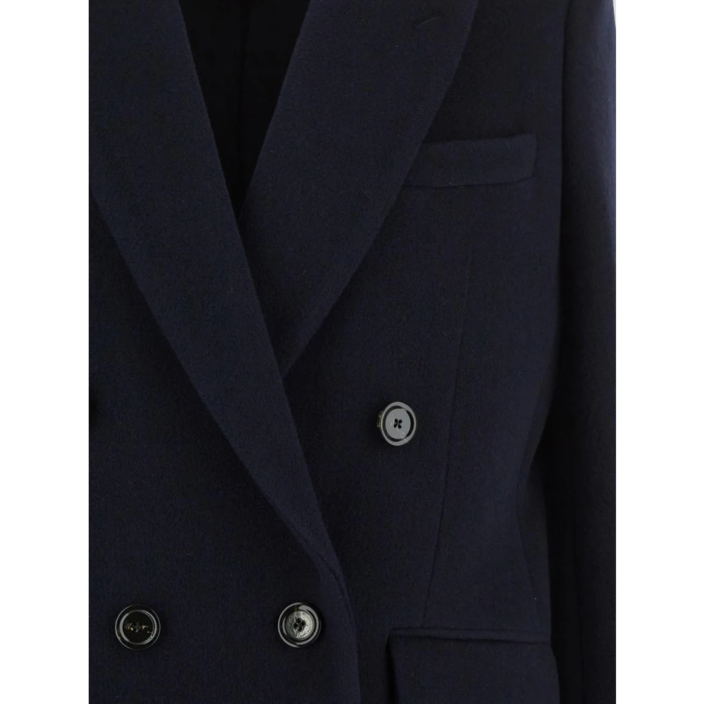 Lardini Double Breasted wol en kasjmier jas Blue Dames