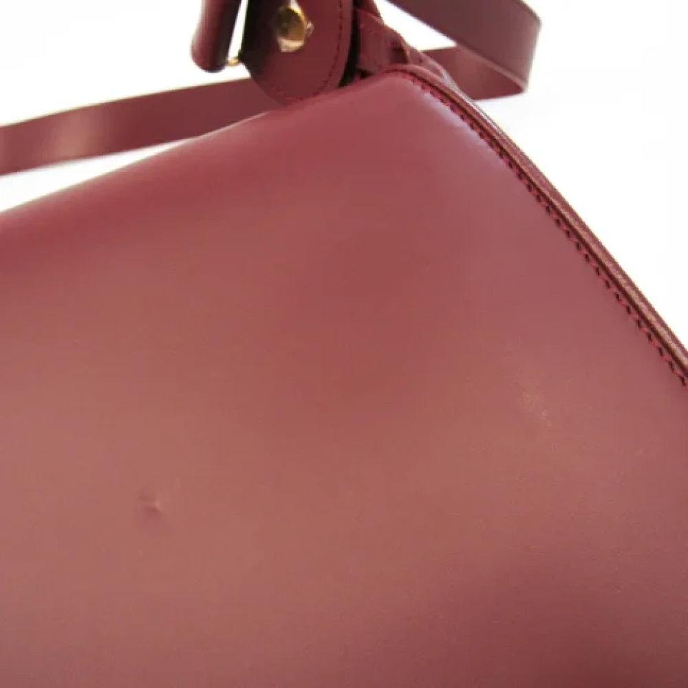 Cartier Vintage Pre-owned Leather shoulder-bags Red Dames