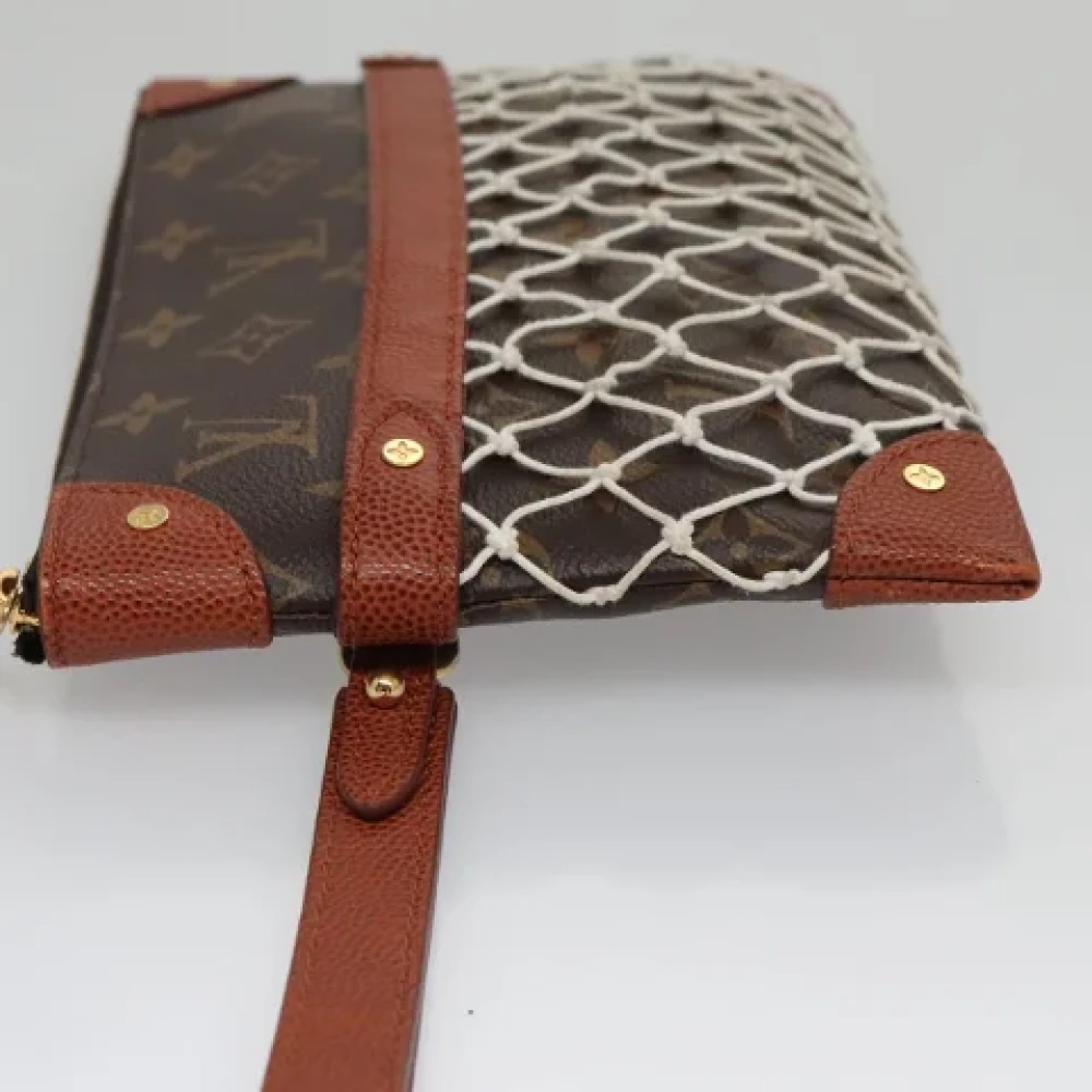 Louis Vuitton Vintage Pre-owned Canvas clutches Brown Dames