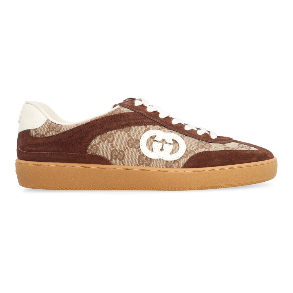 Gucci Sneakers van jacquardstof met suède inzetstukken