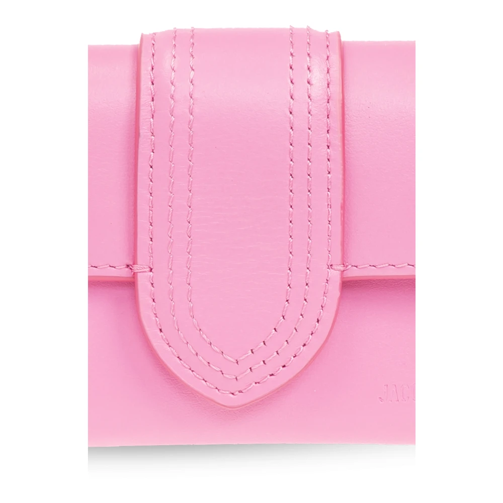 Jacquemus Leren portemonnee Pink Dames