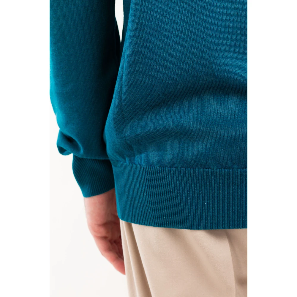 MC2 Saint Barth Vintage Merino Sweater Blue Heren