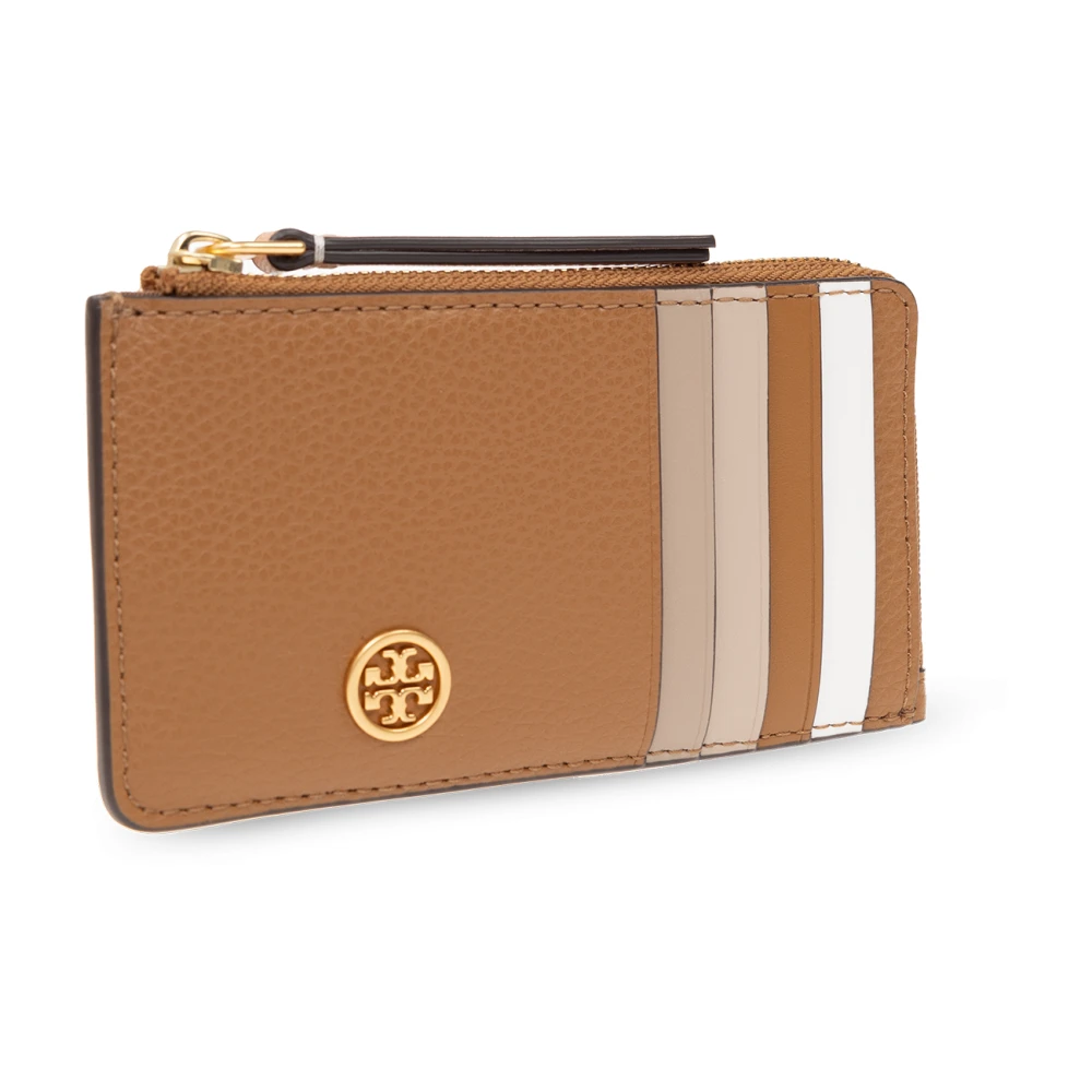 TORY BURCH Kaarthouder met logo Brown Dames