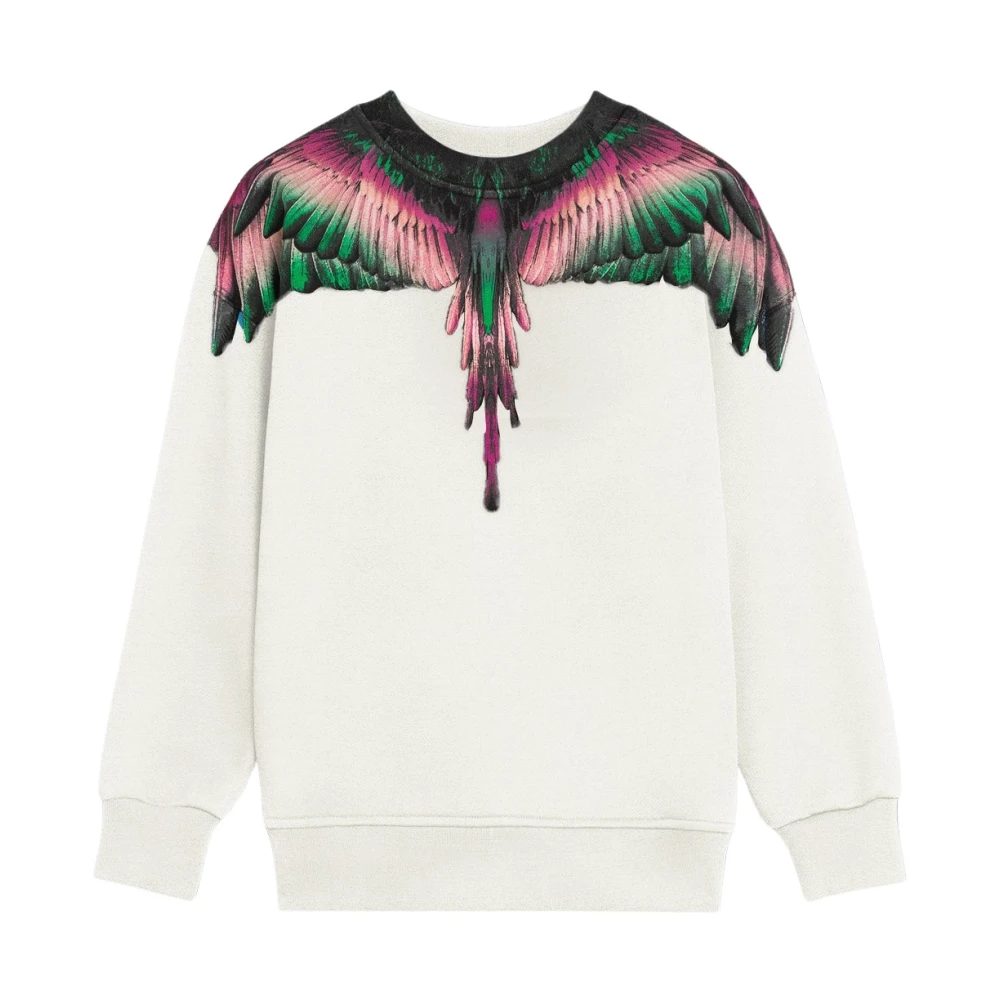 Marcelo Burlon Girls White Kids Sweatshirts, 10 Y, Sweatshirt Cotone