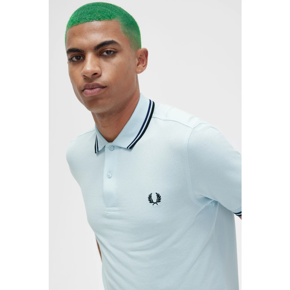 Fred Perry R30 Light Ice Twin Tipped Polo Shirt Blue Heren