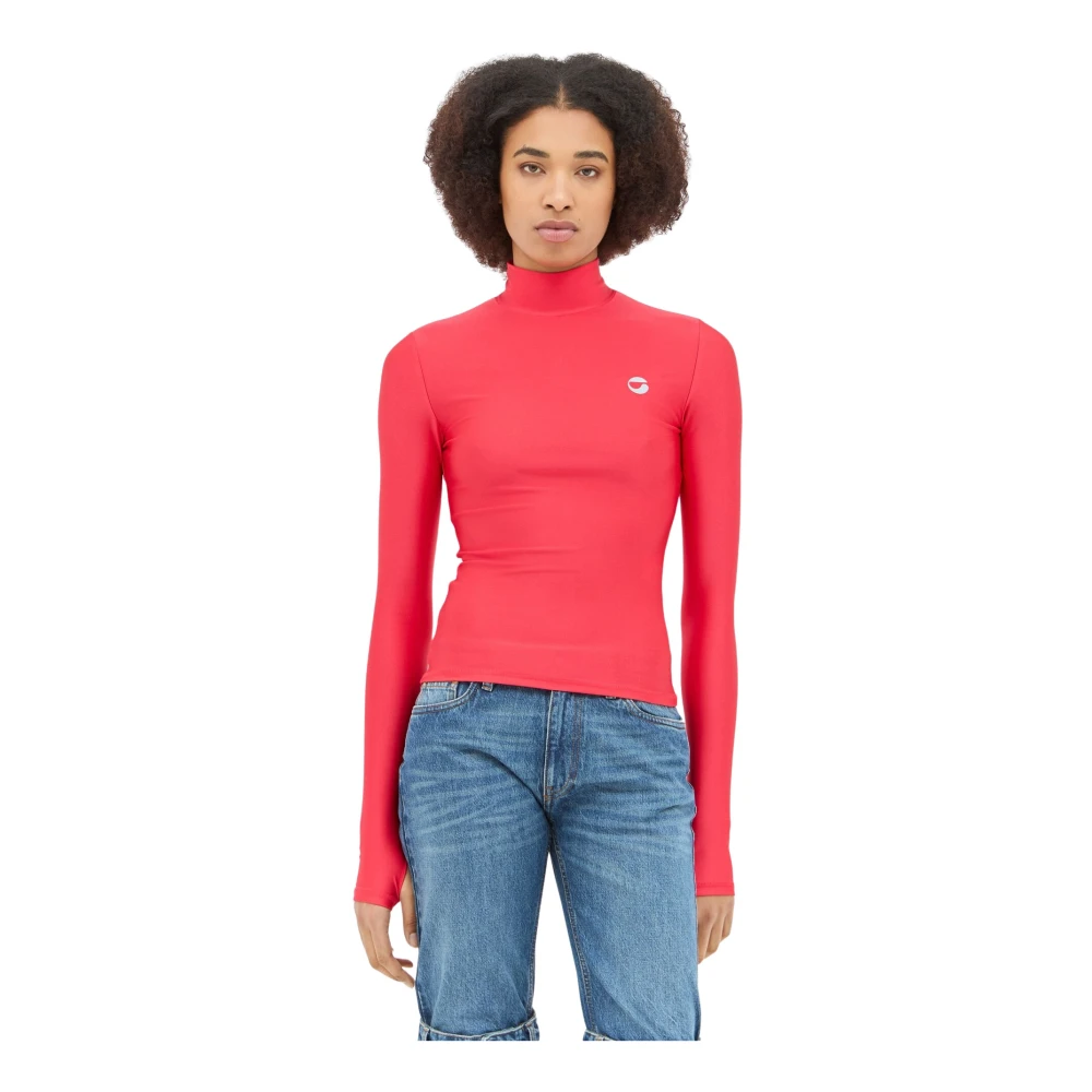 Coperni Top met hoge hals en logo Red Dames