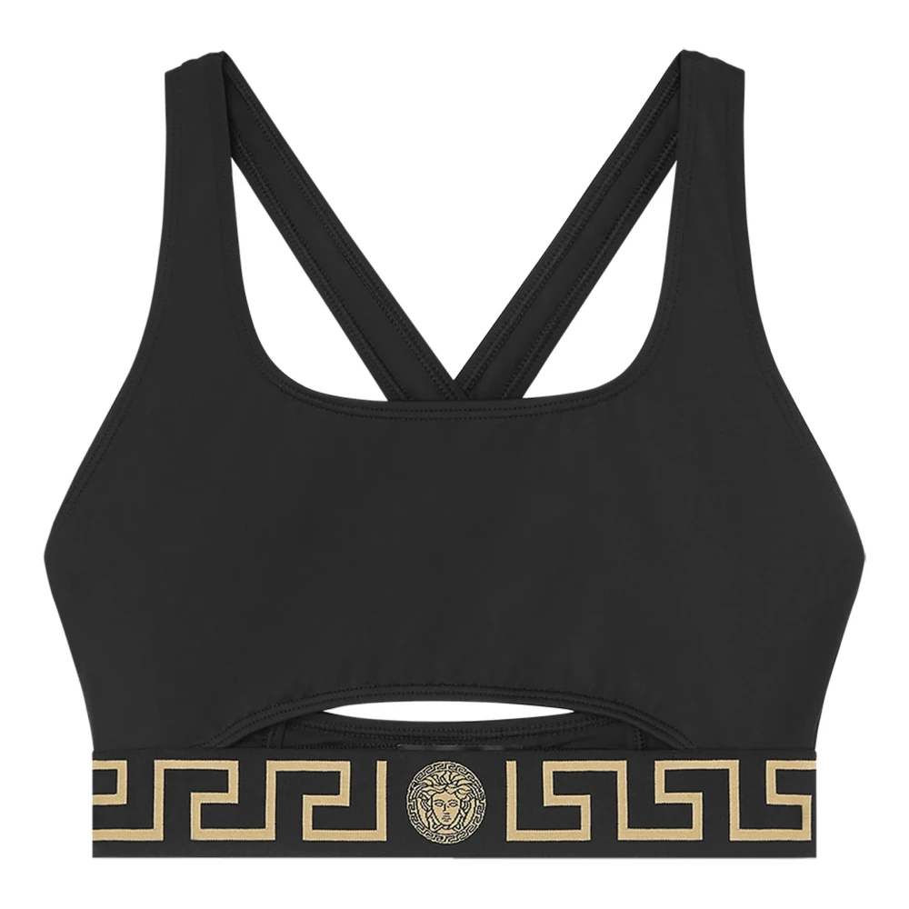 Versace Grieks Medusa-motief Zwempak Zwart Black Dames