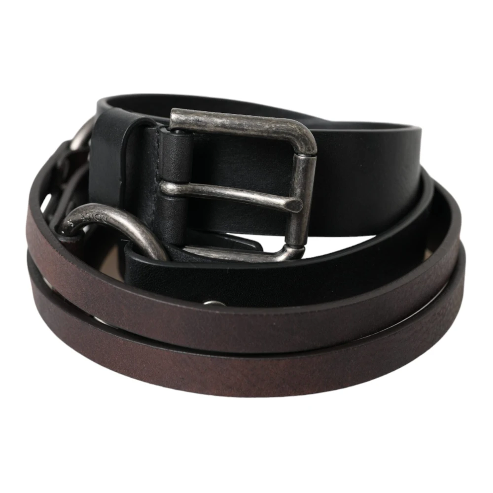 Dolce & Gabbana Unisex Nero - Cintura Con Fibbia In Pelle - Accessories - One Size