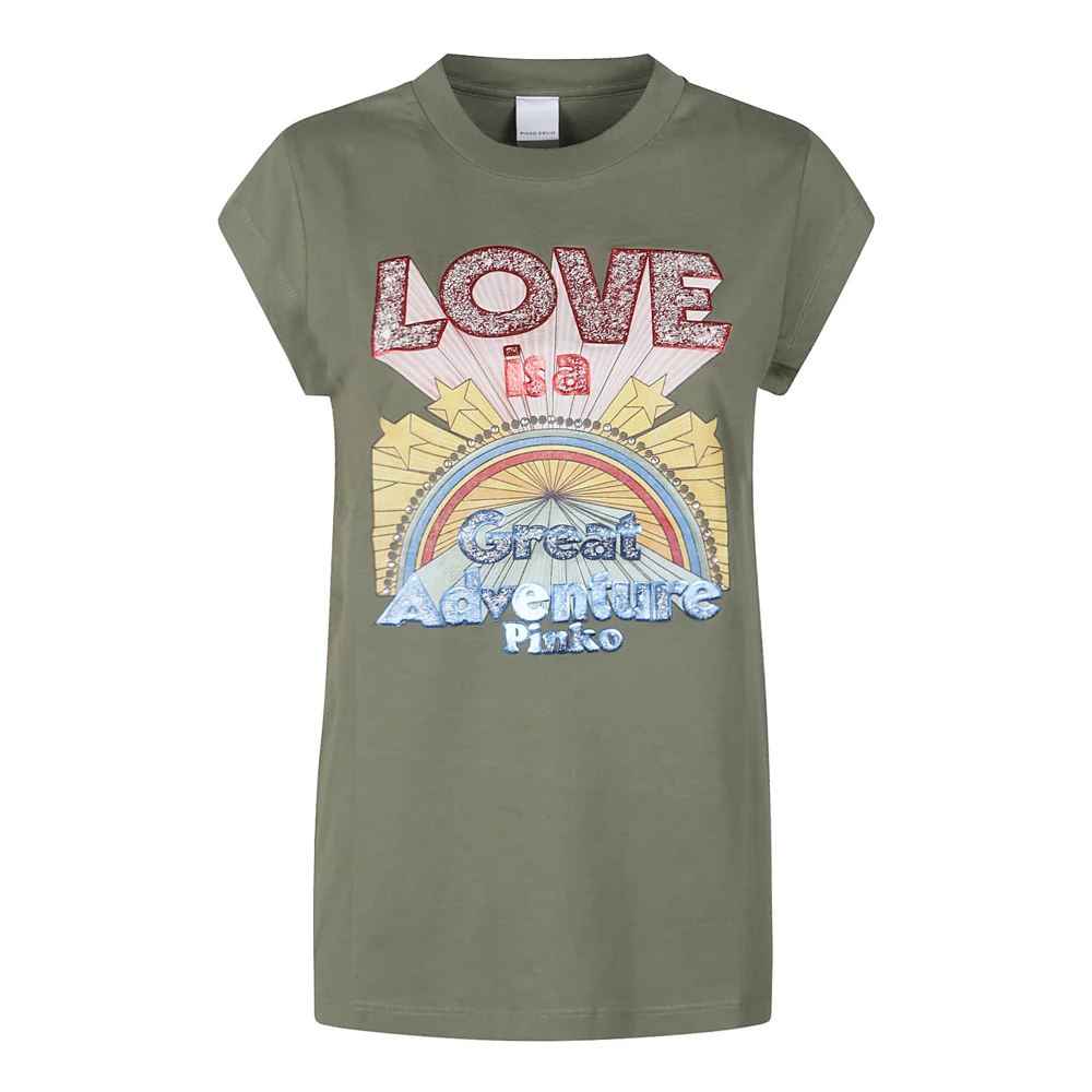 Pinko Stijlvolle Marrakech T-shirt Green Dames