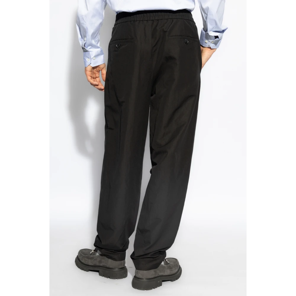 Giorgio Armani Wijde broek Black Heren