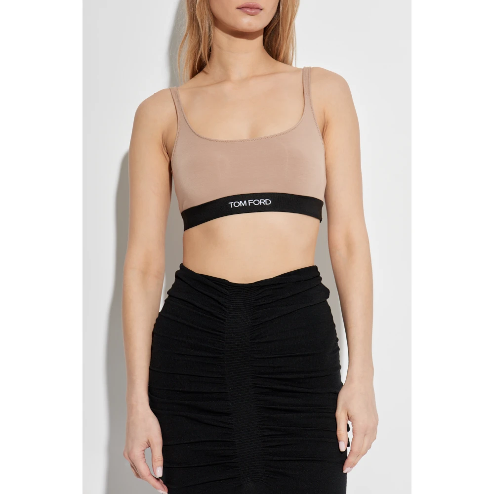 Tom Ford BH met logo Beige Dames