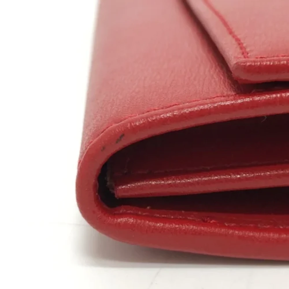 Salvatore Ferragamo Pre-owned Leather wallets Red Dames