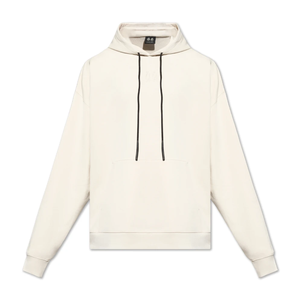 44 Label Group Witte Logo Hoodie Sweater White Heren