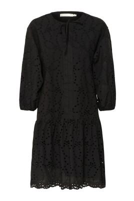 black-embroidered-dress-with-flounce-hem