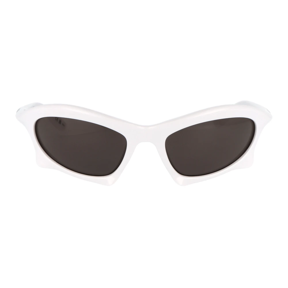 Balenciaga White Sunglasses, Unisex, 59 Mm, Bat Rectangle Sunglasses
