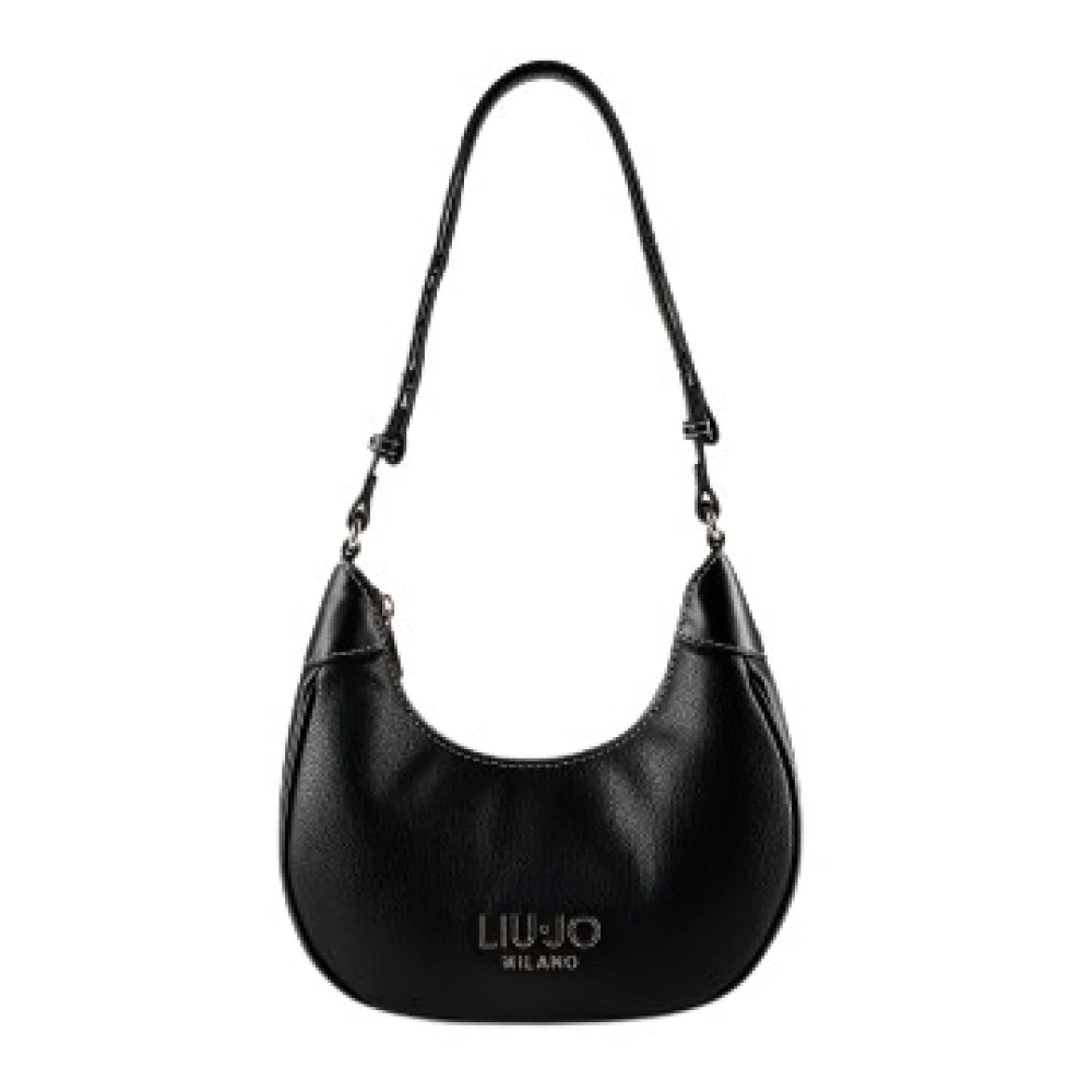 Liu Jo Vrouw Zwart Tassen Dames, One Size, Polyester, Kleine Hobo Schoudertas