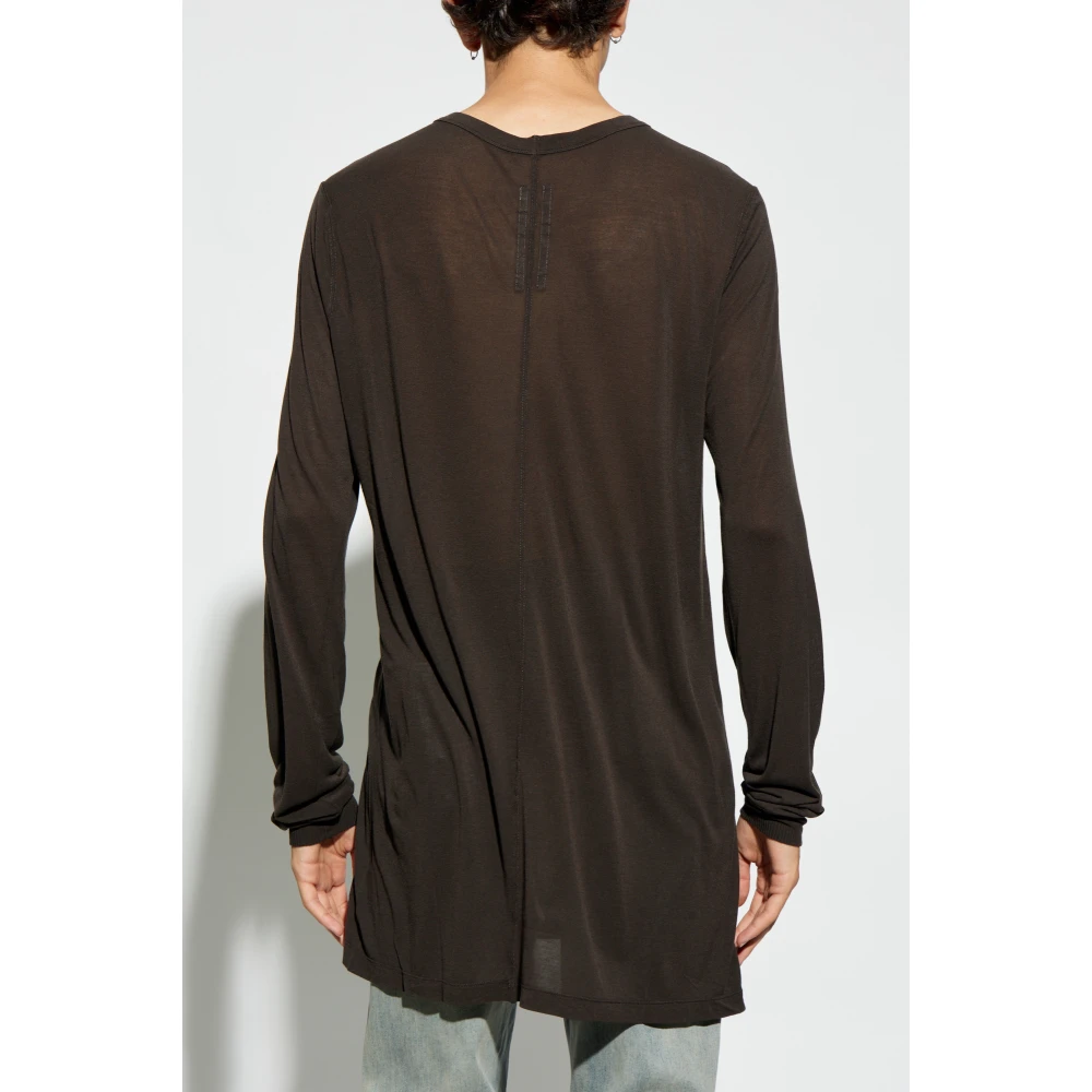 Rick Owens Level T-shirt met lange mouwen Brown Heren