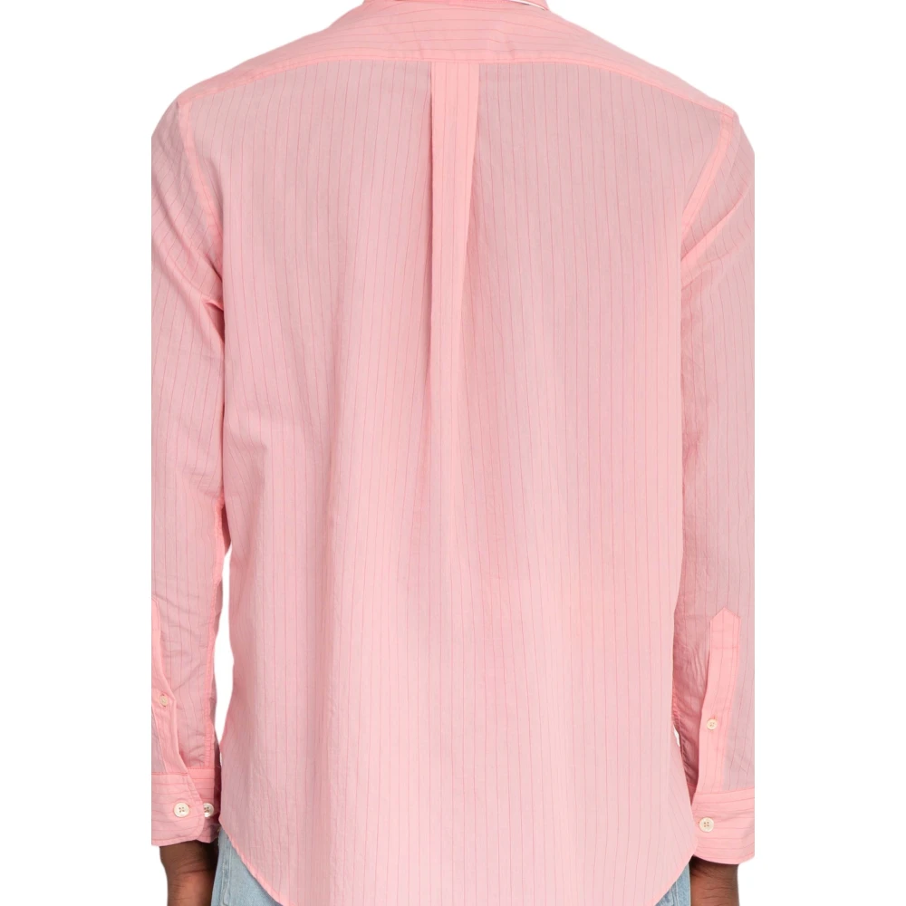 Sunflower Gestreepte Button Down Shirt Pink Heren