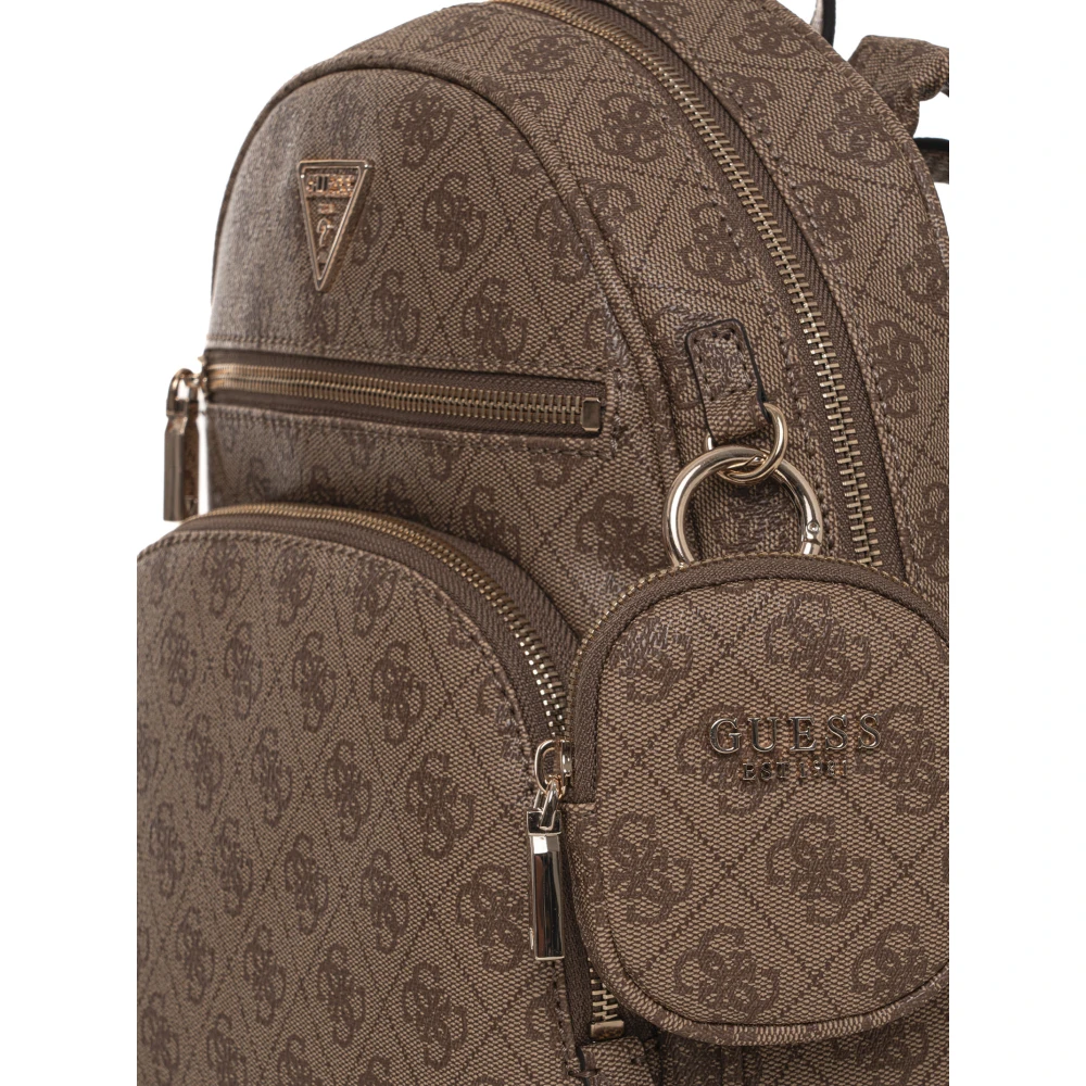 Guess Stijlvolle Power Rugzak met Voorvakken Beige Dames