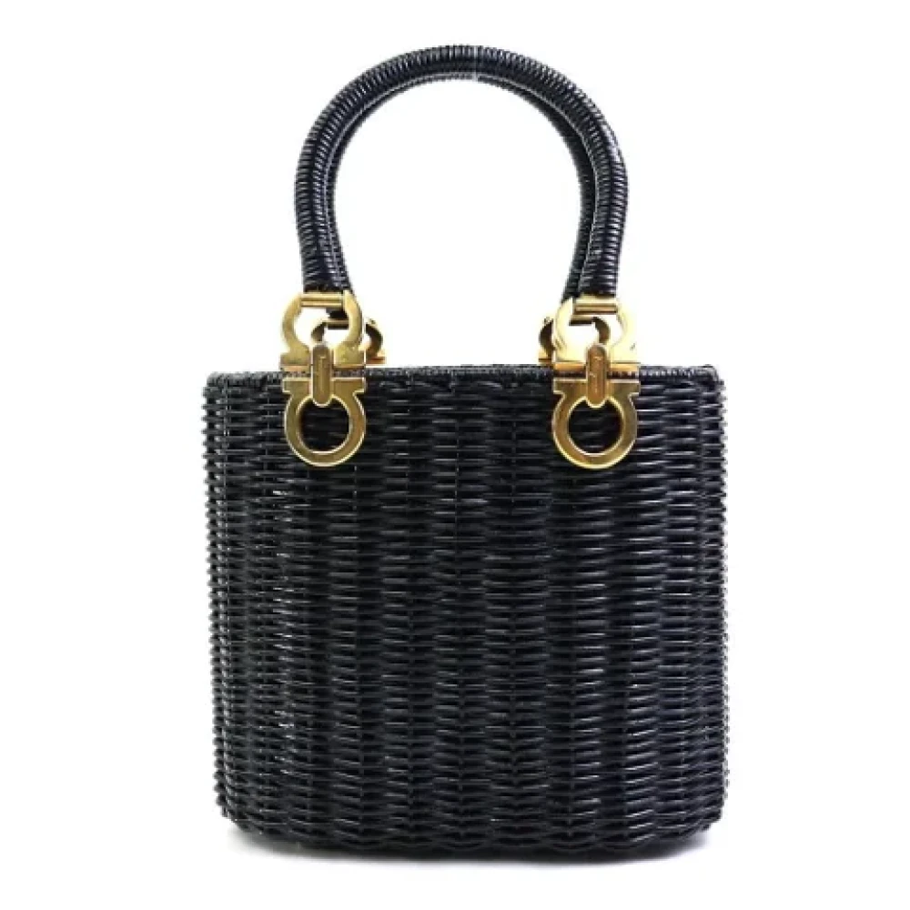 Salvatore Ferragamo Pre-owned Fabric handbags Black Dames