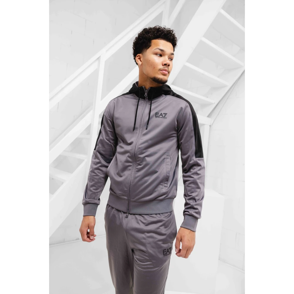 Emporio Armani Grijze Heren Trainingspak Met Capuchon Sportieve Stijl Gray Heren