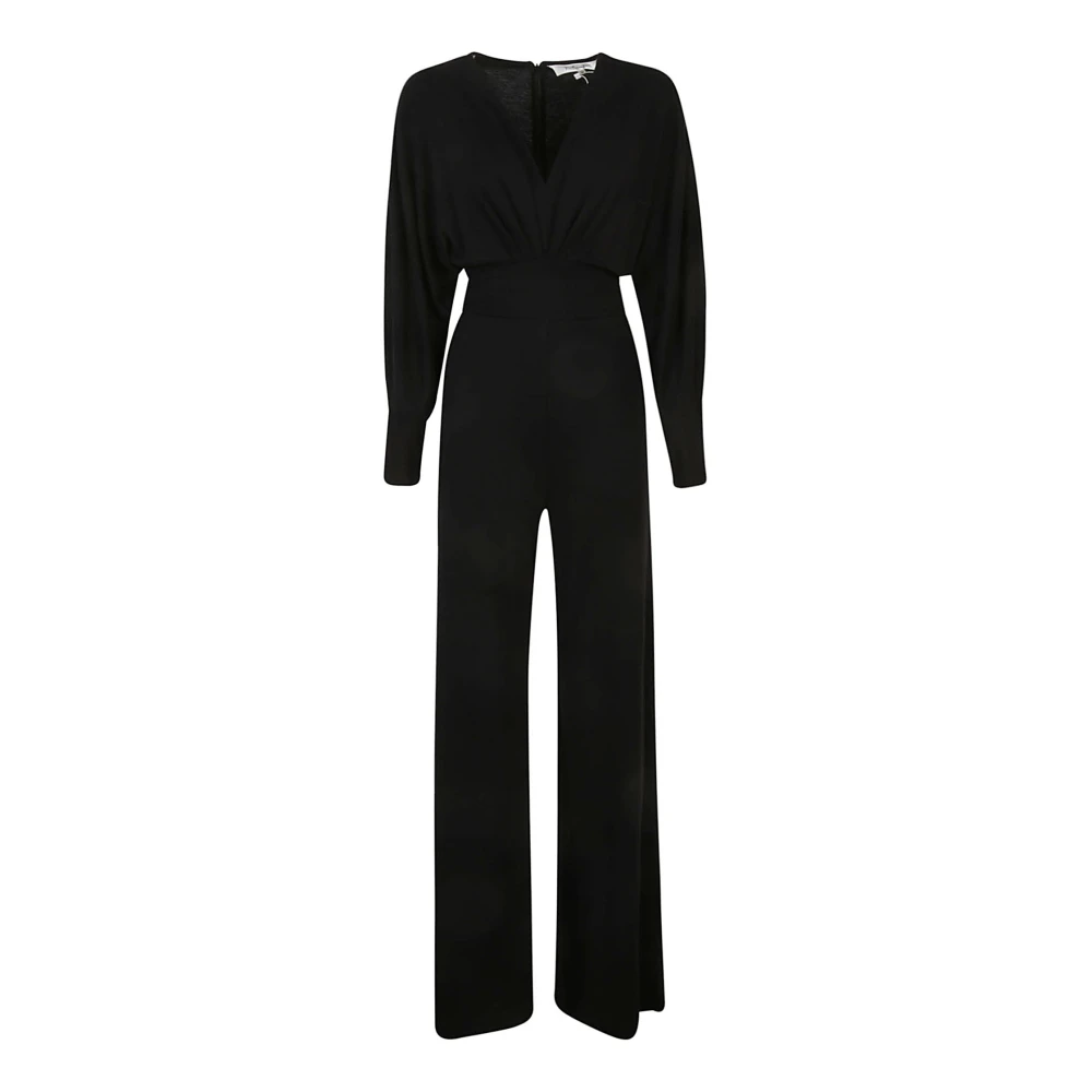 Diane Von Furstenberg Zwarte Wollen Jurk Gemaakt in China Black Dames