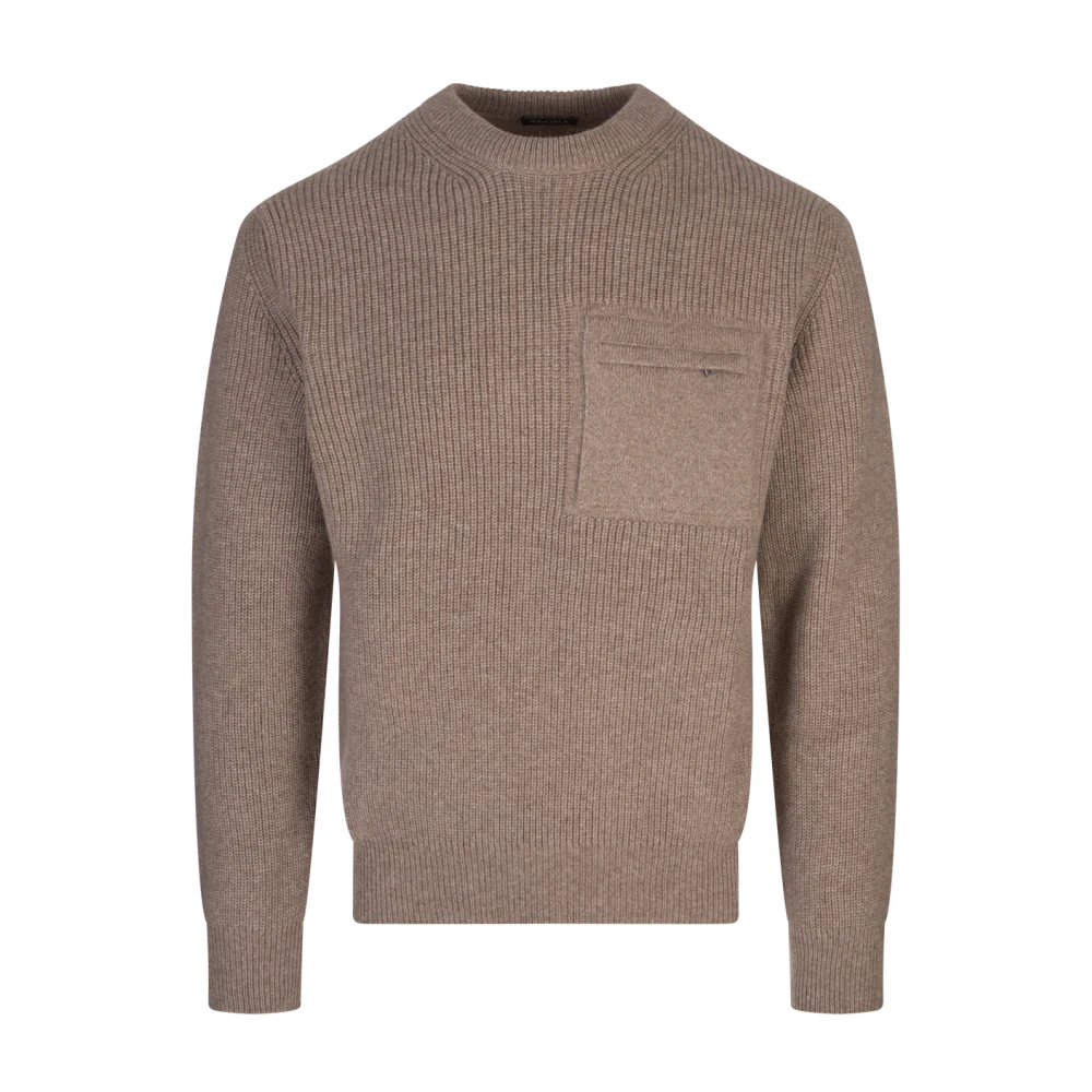 Kashmir Crew Neck Genser Brun