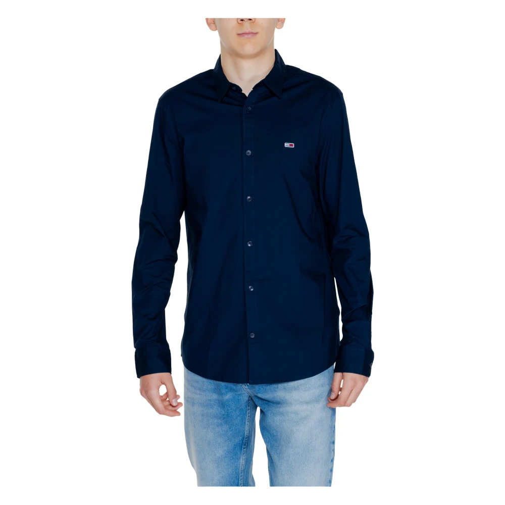 Tommy Jeans Lange mouwen shirt herfst winter collectie Blue Heren
