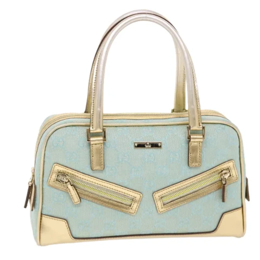 Gucci Vintage Pre-owned Leather handbags Blue Dames