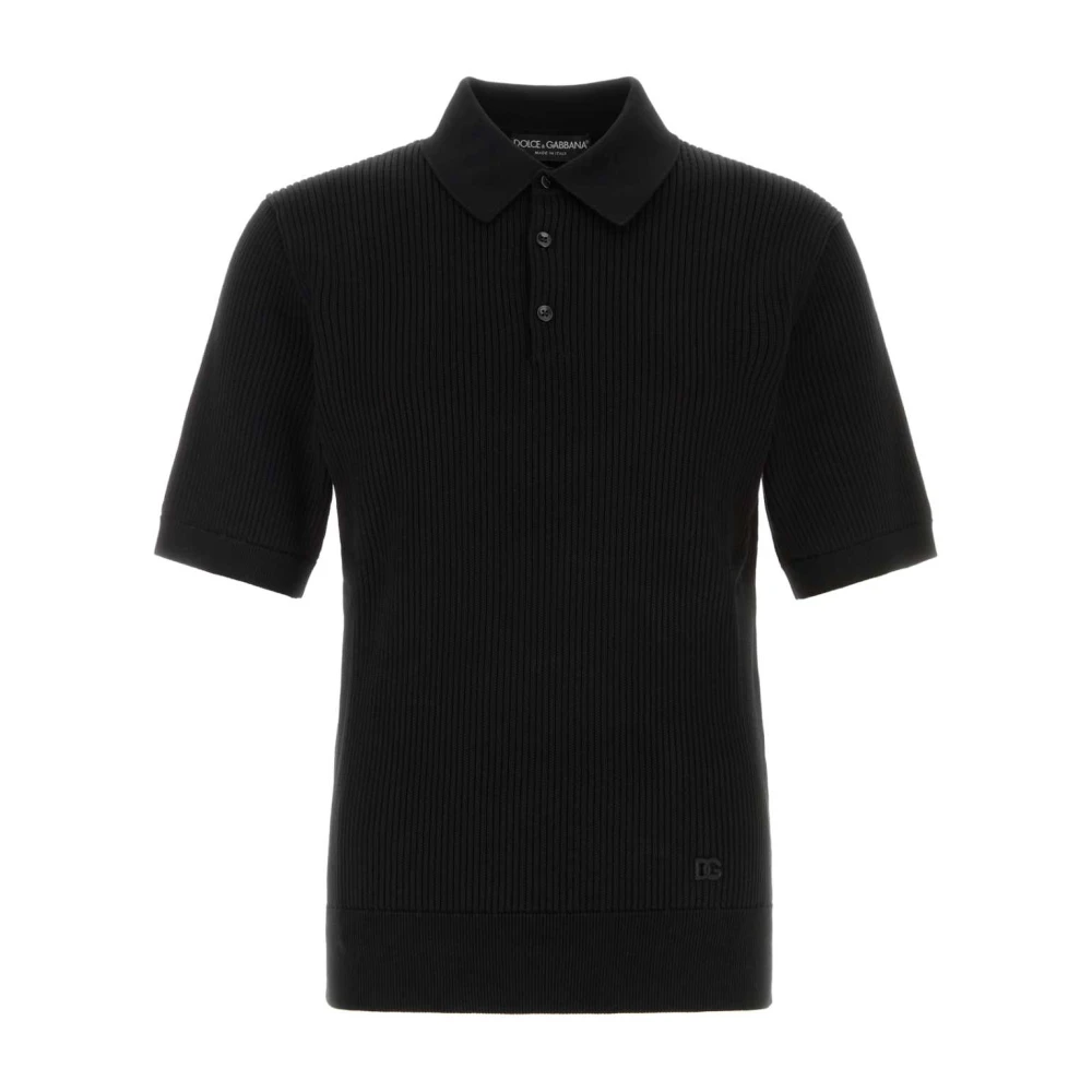 Dolce & Gabbana Men's Black Polo - Polo Shirts - M - Tops