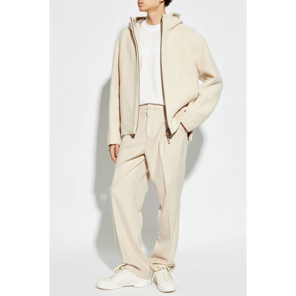Emporio Armani Wollen broek Beige Heren