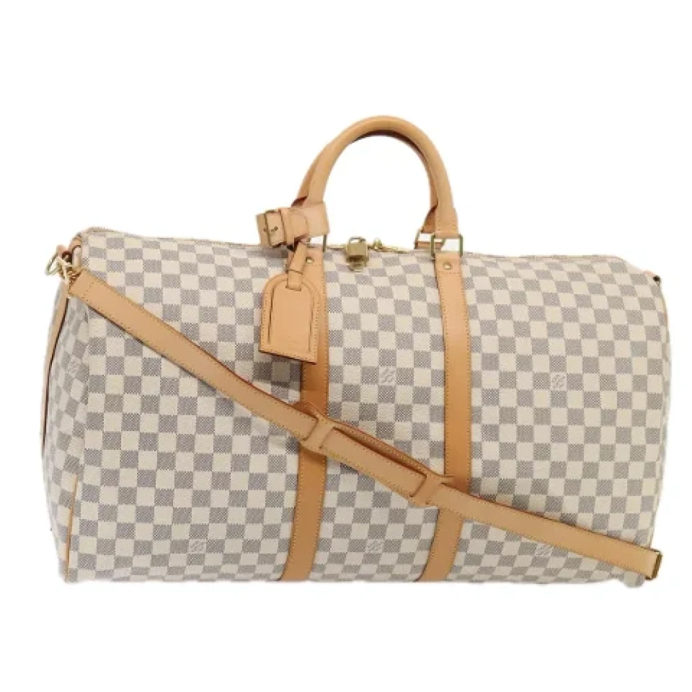 Louis Vuitton Vintage Pre-owned Canvas travel-bags White Dames