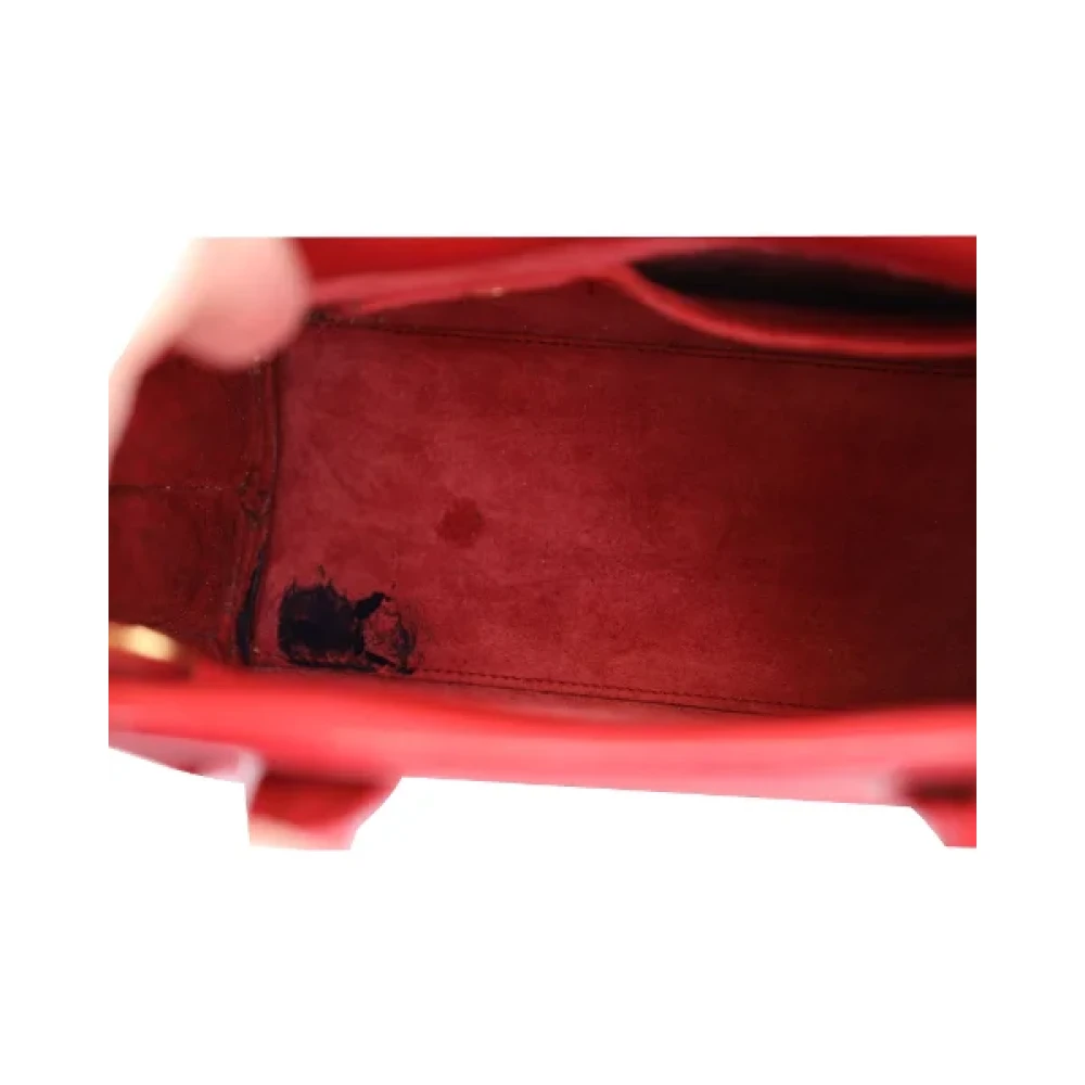 Yves Saint Laurent Vintage Pre-owned Leather handbags Red Dames