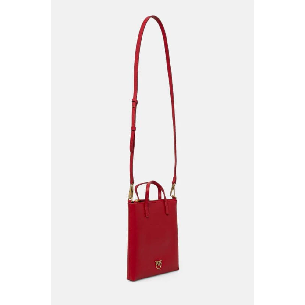 pinko Rode Mini Shopper Tas Red Dames