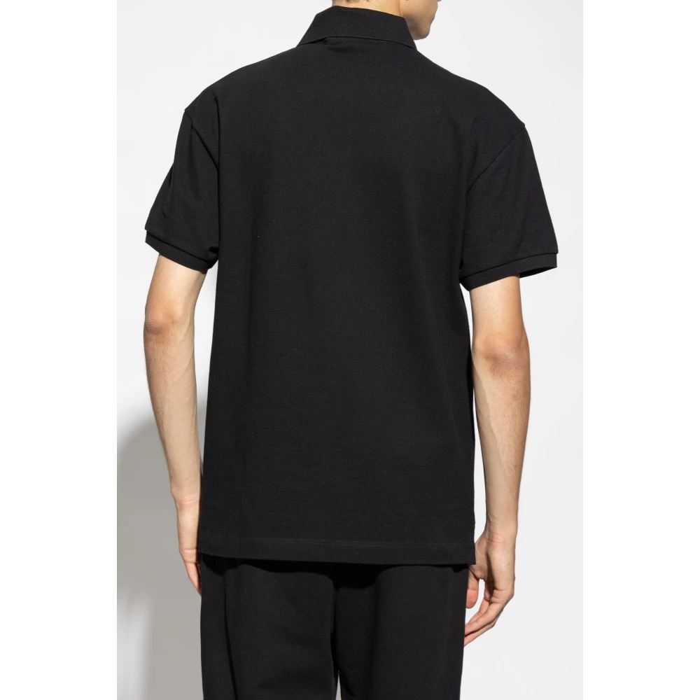 Palm Angels Polo met geborduurd logo Black Heren