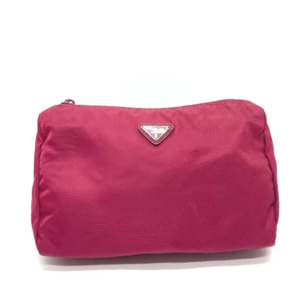 Prada Vintage Pre-owned Nylon pouches Red Dames