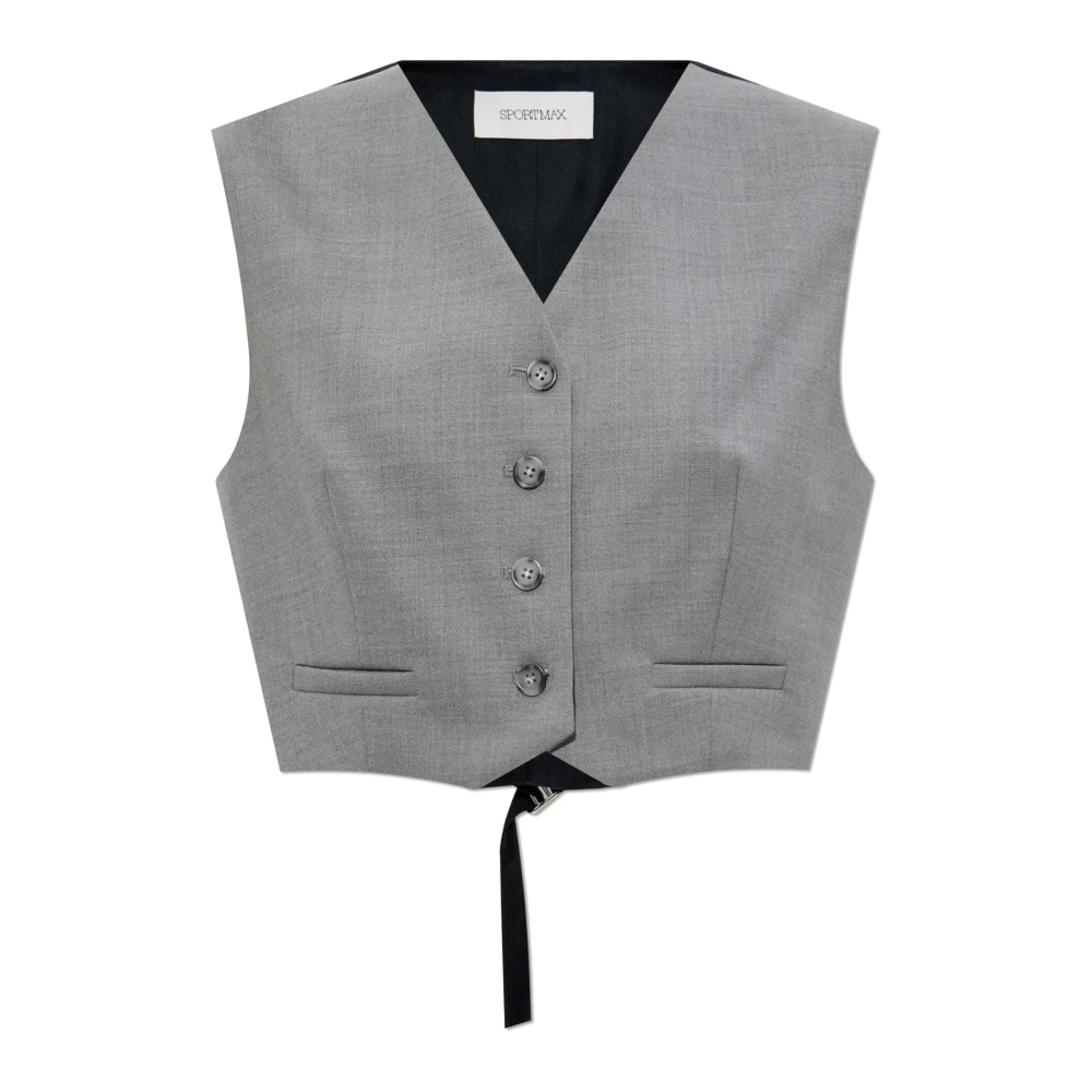 SPORTMAX Vest Adesso Gray Dames